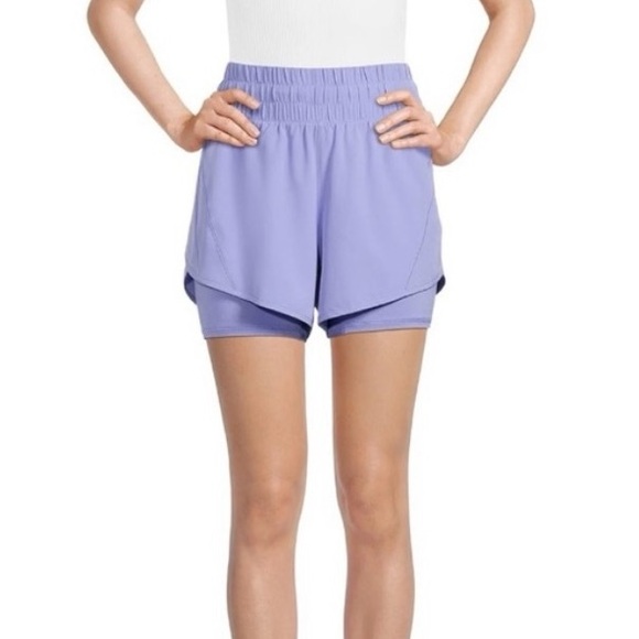 High Rise Running Shorts with Spandex Liner - Size Large - Picture 3 of 5